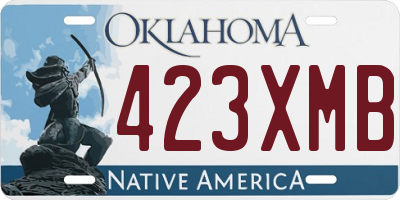 OK license plate 423XMB