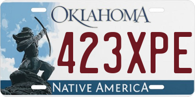 OK license plate 423XPE