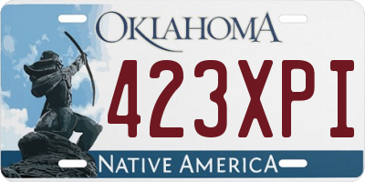 OK license plate 423XPI