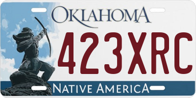 OK license plate 423XRC