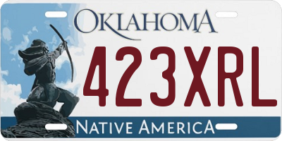 OK license plate 423XRL