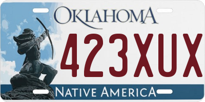 OK license plate 423XUX