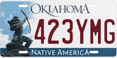 OK license plate 423YMG