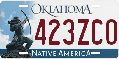 OK license plate 423ZCO