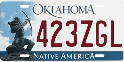 OK license plate 423ZGL