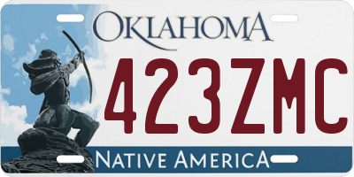 OK license plate 423ZMC