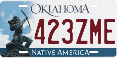 OK license plate 423ZME