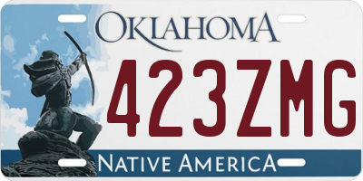 OK license plate 423ZMG