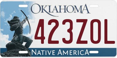 OK license plate 423ZOL