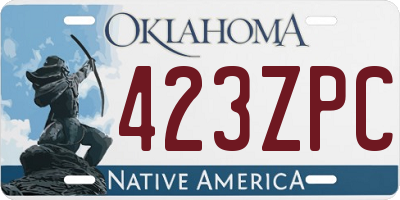 OK license plate 423ZPC