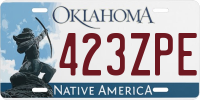 OK license plate 423ZPE