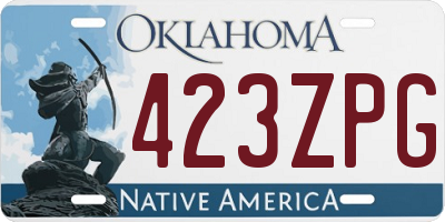 OK license plate 423ZPG