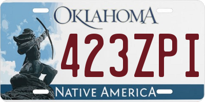 OK license plate 423ZPI