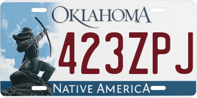 OK license plate 423ZPJ