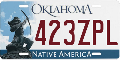 OK license plate 423ZPL