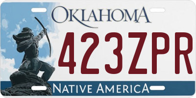 OK license plate 423ZPR