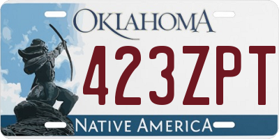 OK license plate 423ZPT