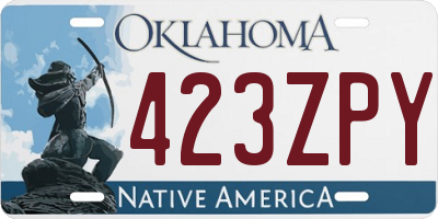 OK license plate 423ZPY