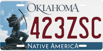 OK license plate 423ZSC