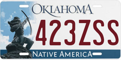 OK license plate 423ZSS