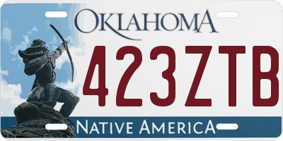 OK license plate 423ZTB