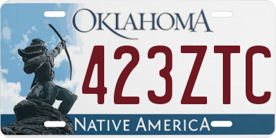 OK license plate 423ZTC