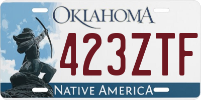 OK license plate 423ZTF