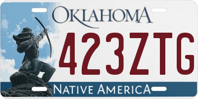 OK license plate 423ZTG