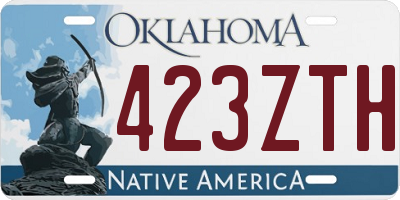 OK license plate 423ZTH