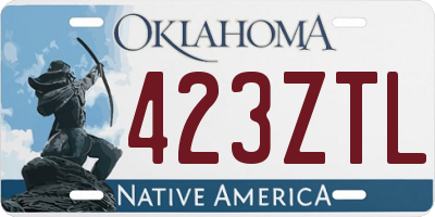 OK license plate 423ZTL