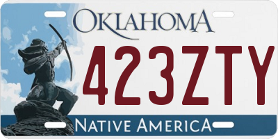 OK license plate 423ZTY