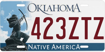 OK license plate 423ZTZ