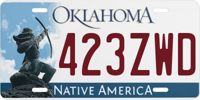 OK license plate 423ZWD