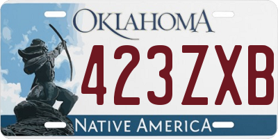 OK license plate 423ZXB
