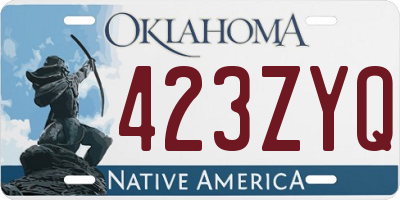 OK license plate 423ZYQ