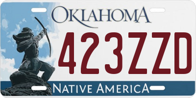 OK license plate 423ZZD