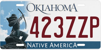 OK license plate 423ZZP