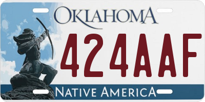 OK license plate 424AAF