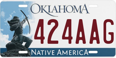 OK license plate 424AAG