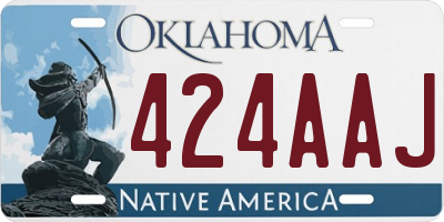 OK license plate 424AAJ