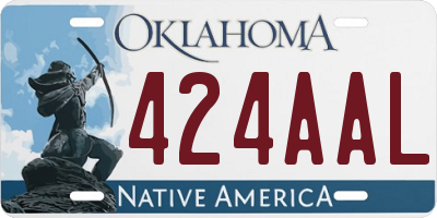 OK license plate 424AAL