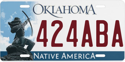 OK license plate 424ABA