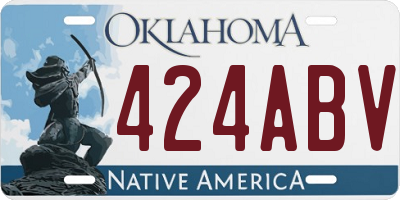 OK license plate 424ABV