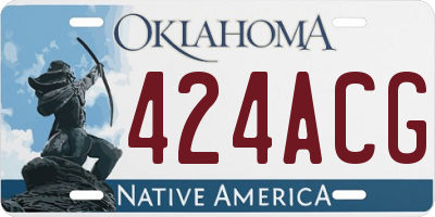 OK license plate 424ACG