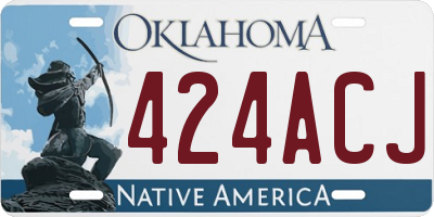 OK license plate 424ACJ