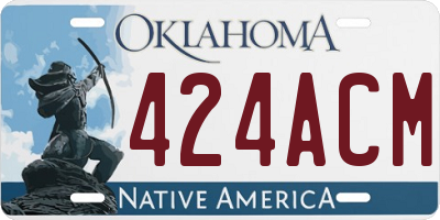 OK license plate 424ACM