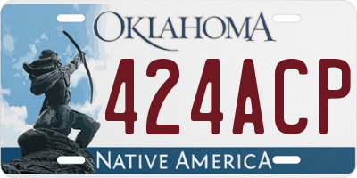OK license plate 424ACP