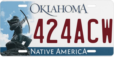 OK license plate 424ACW
