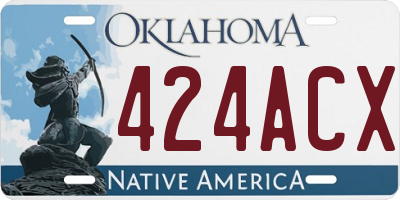 OK license plate 424ACX