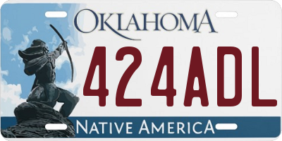 OK license plate 424ADL